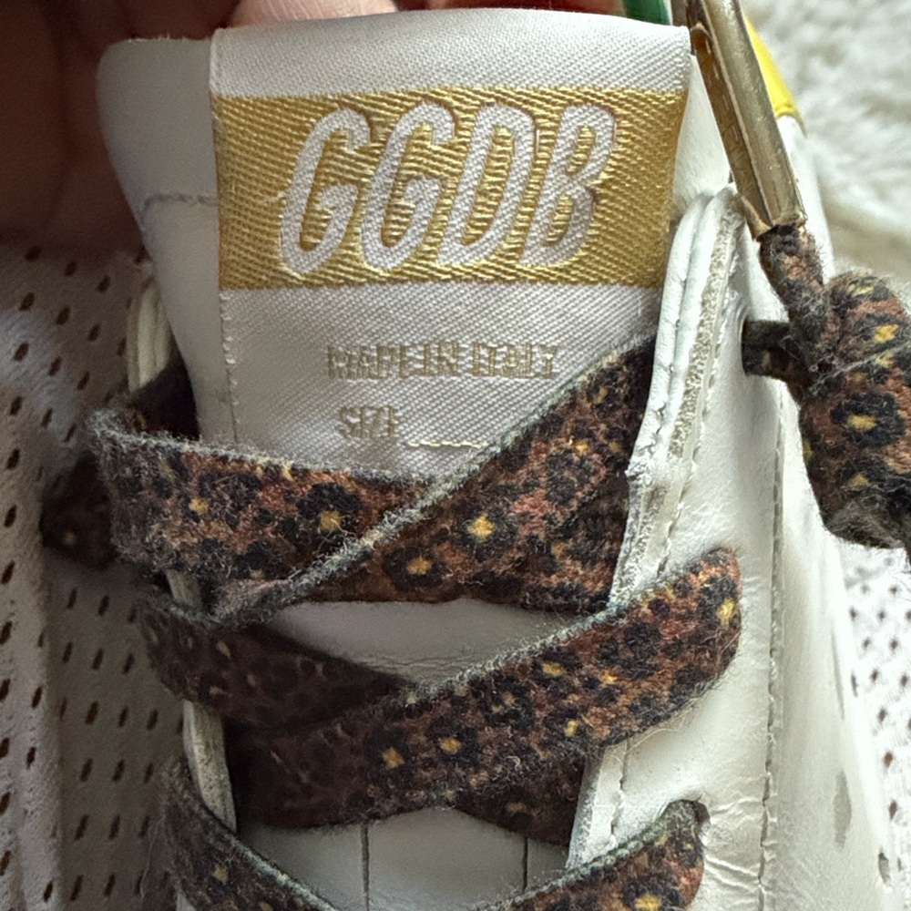 Golden Goose White and Yellow Sneakers - Picture 2 of 13